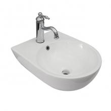 Barclay 4-1124WH - Ella 15'' Wall Hung Basin with Overflow, White