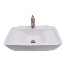 Barclay 4-1126WH - Leeds 25'' Rect Wall Hung Basin White