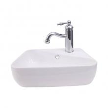 Barclay 4-1134WH - Nikki 17'' Wall Hung Basin with Overflow, White