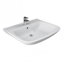 Barclay 4-1221WH - Eden 650 Wall-Hung Basin, 1-Hole, White