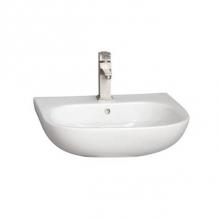 Barclay 4-2031WH - Tonique 550 Wall Hung Basin 1 faucet hole, White