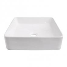 Barclay 4-454WH - Lauer 15'' Square Above Counter Basin, White