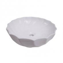 Barclay 4-459WH - Anna 18'' Swirl Above Counter Basin, White