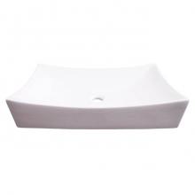 Barclay 4-8002WH - Porter Above Counter Basin, 26'', Rect, No Faucet Holes,WH