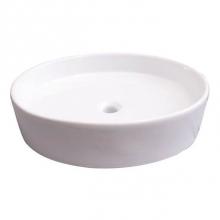 Barclay 4-8030WH - Teslin Above Counter Basin 22'' Oval, No Faucet Hole, White