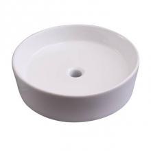 Barclay 4-8034WH - Shelburn Above Counter Basin 17-3/4'' Circle, No Fct Hole,WH