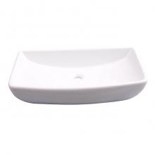 Barclay 4-8061WH - Palmyra Above Counter Basin 23-5/8'', Rect, No Fct Hole, WH