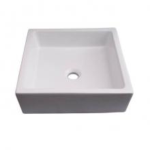 Barclay 4-8090WH - Merom Above Counter Basin 15-3/4'',No Faucet Hole,WH