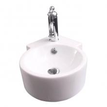 Barclay 4-9030WH - Dyer Corner Wall Hung 12'',1Fct Hole,Circle basin, Overflow,WH