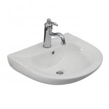 Barclay 4-9151WH - Banks  Wall-Hung with 1 Faucet Hole, Overflow, White