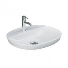 Barclay 5-661WH - Variant 19-3/4'' x 16-1/2'' Oval Drop-In Basin,1-Hole W/Deck,WH