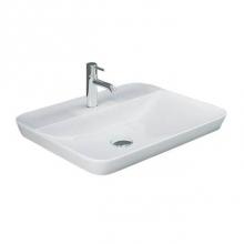 Barclay 5-691WH - Variant 21-5/8'' x 16-1/2'' Rect Drop-In Basin,1-Hole,W/DECK,WH