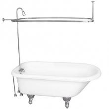 Barclay TKADTR67-WCP3 - Tub Kit 67'' AC Roll Top, Shwr Unit, Supplies, Drain-Chrome