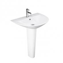 Barclay 3-1251WH - Morning 550 Pedestal Lavatory WHITE, 1-hole