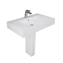 Barclay 3-601WH - Des 610 Pedestal Lavatory 1-hole , WHITE