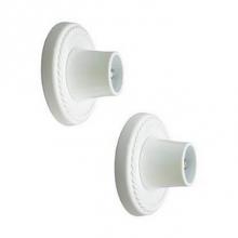 Barclay 354-WH - Decorative Round Flange 1'', Pair, White