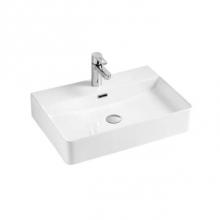 Barclay 4-1041WH - Adolfo 23'' Rectangular,1 fauce hole, Basin, White