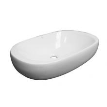 Barclay 4-701WH - Illusion 23-5/8'' Vessel, NO faucet holes, White