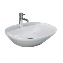 Barclay 5-521WH - Variant 19-3/4''x16-1/2'' Oval CounterTop Basin,1-Tap Hole,WH