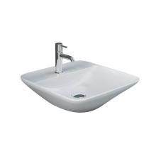 Barclay 5-541WH - Variant 16-1/2''x16-1/2'' Square CounterTop Basin,1-Tap Hole,WH