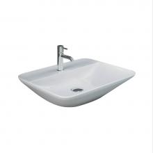 Barclay 5-551WH - Variant 21-5/8''x16-1/2'' Rect. CounterTop Basin,1-Tap Hole,WH