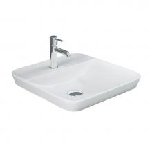 Barclay 5-681WH - Variant 16-1/2'' Square Drop-In Basin,1-Hole W/DECK,White