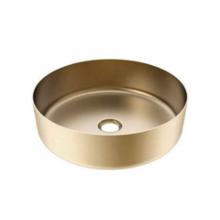 Barclay 7-800D-LG - Kana 15'' Stainless Steel Vessel W/Drain,Grade 316, Light Gold