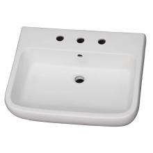 Barclay B/3-1004WH - Metropolitan 600 Ped Lav Basin 4'' Center Set, White