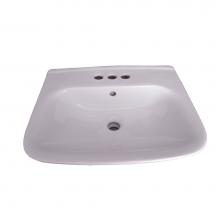 Barclay B/3-1104WH - Eden 450 Ped Lav Basin Only 4'' Center Set, White