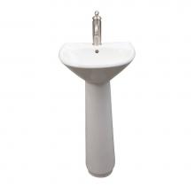 Barclay B/3-3031WH - Gair Basin Only with1-Faucet Hole,W/ Overflow, White