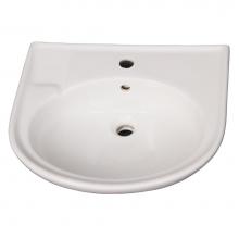 Barclay B/3-161WH - Cynthia 520 Ped Lav Basin 1 Hole, White