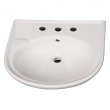 Barclay B/3-168WH - Cynthia 520 Ped Lav Basin 8'' cc, White