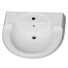 Barclay B/3-191WH - Wynne 705 Ped Lav Basin1 Hole, White