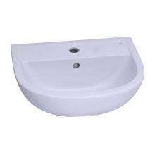 Barclay B/3-541WH - Compact 500 Ped Lav Basin 1 Hole, White