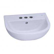 Barclay B/3-544WH - Compact 500 Ped Lav Basin 4'' cc, White