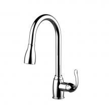 Barclay KFS409-L4-CP - Bistro Kitchen Faucet,Pull-Out Spray, Metal Lever Handles, CP