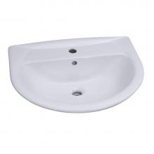 Barclay B/3-291WH - Karla 505 Ped Lav Basin 1 Hole, White