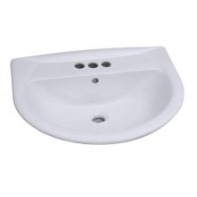 Barclay B/3-358WH - Karla 650 Ped Lav Basin 8'' cc, White