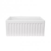 Barclay FSSB1112-WH - Carthage 33'' Fluted Single Bowl,Center Drain, White