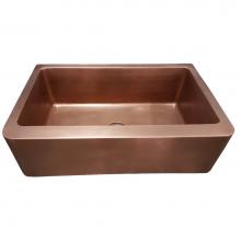 Barclay FSCSB3096-SAC - Austin 30'' Smooth Copper Apron Front Sink-SAC