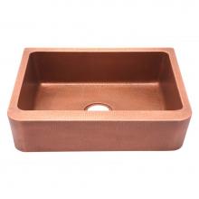 Barclay FSCSB3114-AC - Avena 30'' Hammered Single Bow Copper Apron Front Sink-AC