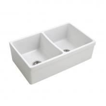 Barclay FSDB1504-WH - Lettie 33'' Double Bowl Farmer Sink, White