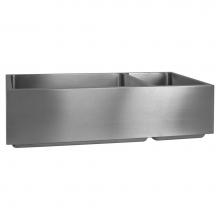 Barclay FSSDB2520-SS - Deverell 36'' Stainless Steel 70/30 Dbl Bowl Apron Front Sink