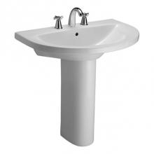 Barclay 3-678WH - Jumeirah Pedestal Lavatory,  8''cc, White