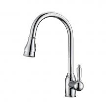 Barclay KFS408-L2-CP - Bay Kitchen Faucet,Pull-Out Spray, Metal Lever Handles, CP