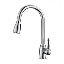 Barclay KFS409-L2-CP - Bistro Kitchen Faucet,Pull-Out Spray, Metal Lever Handles, CP