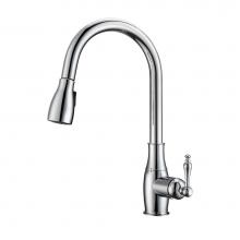 Barclay KFS411-L1-CP - Cullen Kitchen Faucet,Pull-Out Spray, Metal Lever Handles, CP