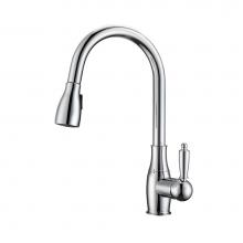 Barclay KFS411-L2-CP - Cullen Kitchen Faucet,Pull-Out Spray, Metal Lever Handles,CP