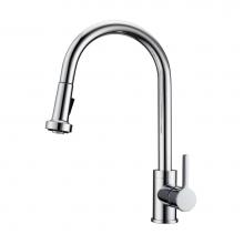 Barclay KFS412-L1-CP - Fairchild Kitchen Faucet,Pull out Spray, Metal Levr Hndls,CP