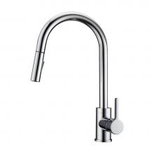 Barclay KFS413-L1-CP - Fenton Kitchen Faucet,Pull-out Spray, Metal Lever Handles,CP